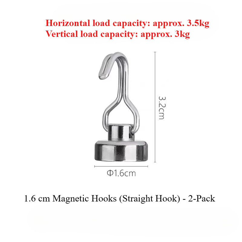 No-Drill Refrigerator Magnetic Hooks - Damage-Free Kitchen Storage Magnet Hangers