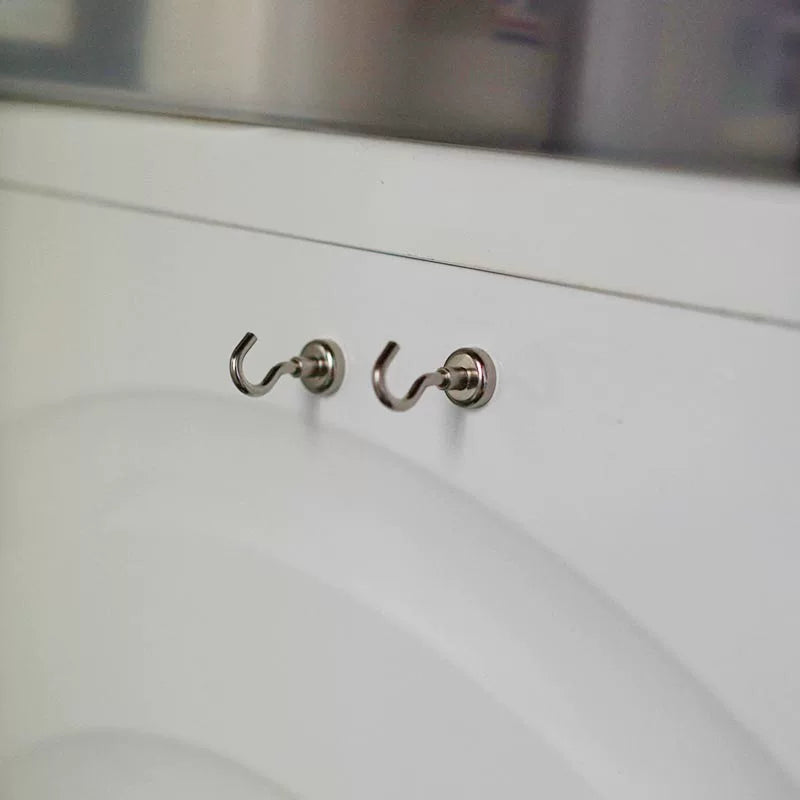 No-Drill Refrigerator Magnetic Hooks - Damage-Free Kitchen Storage Magnet Hangers