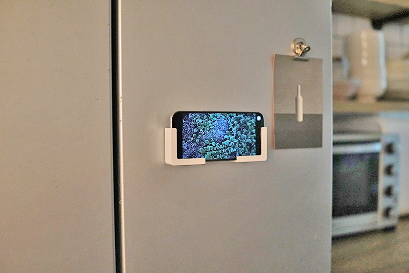 No Drill Magnetic Phone Holder Fridge Mount Tablet Stand Wall Mounted for Hands Free Viewing