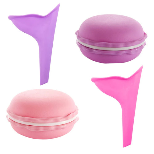 2-Color Portable Silicone Female Urinal | Stand-Up Pee Tool for Pregnant Women & Outdoor Travelers w/ Storage Box