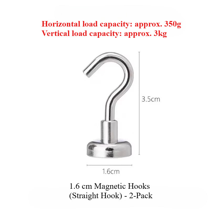 No-Drill Refrigerator Magnetic Hooks - Damage-Free Kitchen Storage Magnet Hangers